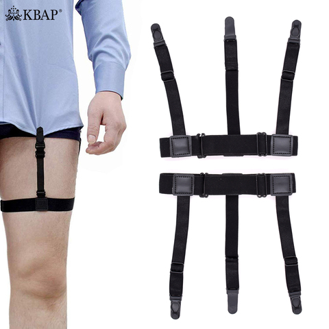 Shirt Stays Men Braces Women Belt Tuck Shirt Holders Non-slip Wrinkle-Proof  Locking Straps Adjustable Shirt-Stay Suspenders