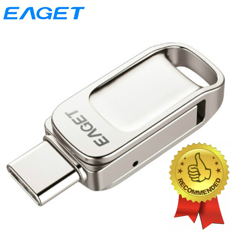 Eaget 2 In 1 Type C USB Flash 32GB 64GB 128GB USB 3.1 Flash Drive Memory Stick Pendrive USB Flash Drive For Type C Mobile Phones ► Photo 1/6