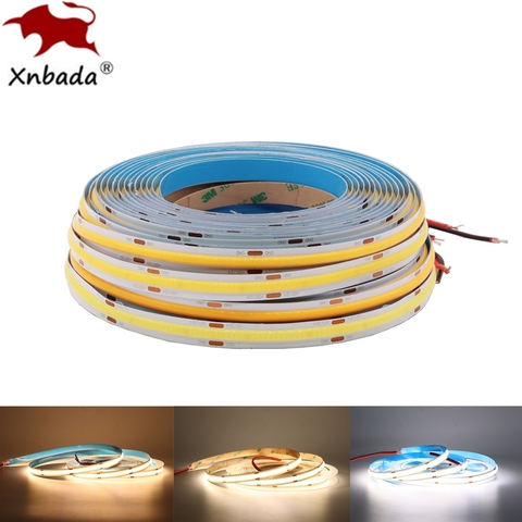 FOB COB LED Strip High Density Flexible FCOB 384/528LEDs/m Lights Tape Cool/Nature/Warm White Linear Dimmable DC12V/24V ► Photo 1/6