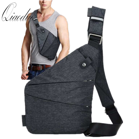 Brand Men Travel Business Fino Bag Burglarproof Shoulder Bag Holster Anti Theft Security Strap Digital Storage Chest Bags ► Photo 1/6