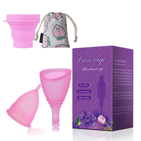 Copa menstrual discharge medical grade silicone menstrual cup valve menstruation silica gel lady cup copo menstrual de silicone ► Photo 1/6