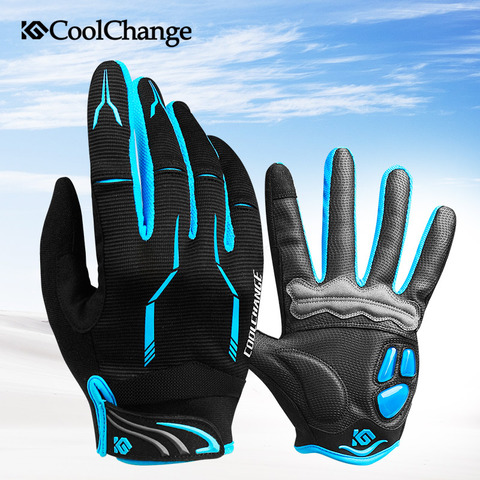 CoolChange Touch Screen Men's Cycling Gloves GEL Pad Full Finger Bike Bicycle Gloves MTB BMX Road Mountain Bike Bicycle Glove ► Photo 1/6