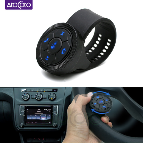 Universal Steering Wheel Remote Bluetooth Wireless Control Buttons for Car DVD Android Navigation Multi-function Rotary Knob ► Photo 1/6