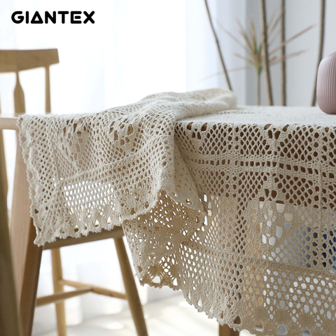 Hollow Decorative Table Cloth Lace Tablecloth Rectangular Tablecloths Dining Table Cover Obrus Tafelkleed mantel mesa nappe ► Photo 1/6