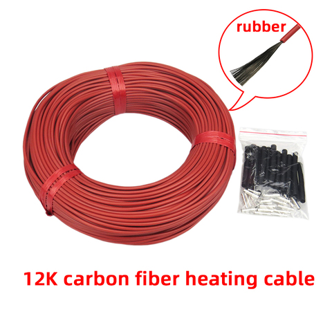 Low Cost but High Quality 12K New Infrared Carbon Fiber Heating cable/wire, to warm floor/wall/greenhouse, hatch poultry,etc. ► Photo 1/6