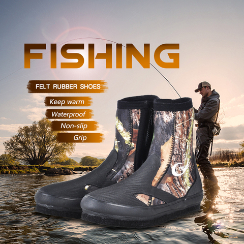 Camouflage Fishing Shoes 5MM Neoprene Anti-slip Fishing Boots Quick Drying Waterproof Upstream Shoes Outdoor Hiking Diving Shoes ► Photo 1/6