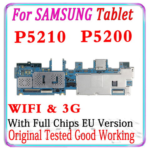 Original Unlocked mainboard For Samsung Galaxy Tab 3 10.1 P5210 P5200 WIFI & 3G Motherboard EU Version Logic Board Free shipping ► Photo 1/1