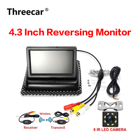 4.3 inch HD Foldable Car Rear View Monitor Reversing LCD TFT Display with Night Vision Backup Rearview Camera for Vehicle ► Photo 1/5