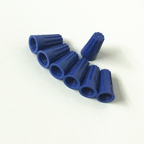 50pcs Blue P2 Twist wire connector nut,Screw cap with spring electrical terminal ► Photo 1/2