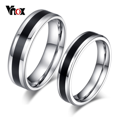 Vnox Classic Wedding Rings for Women Men Stainless Steel Couple Jewelry Promise Band Alliance Bijoux ► Photo 1/5