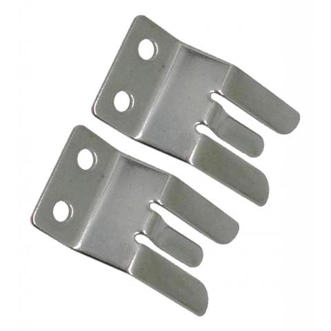 2 x Stainless Steel One-Piece Microphone Clip Hailers VHF CB Radio Mic Clamp ► Photo 1/6