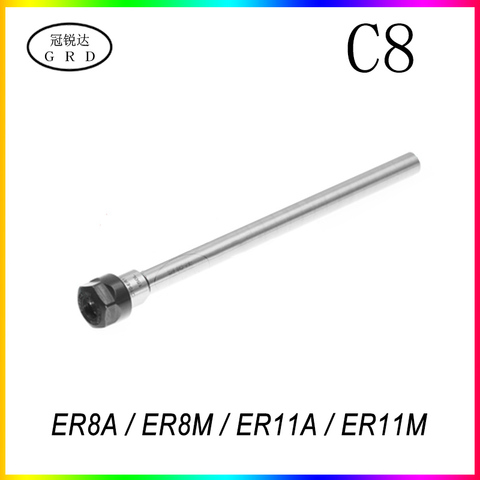 C8 ER ER8 ER11 Extended Tool Frame CNC Lathe Fixture Tool Shank Engraving Machine Straight Shank Extension Rod High Precision ► Photo 1/4