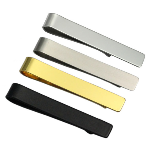 Fashion Gentleman Slim Collar Stainless Steel Tie Clip Black Silver Metal Necktie Tie Bar Men Clothing Accessories ► Photo 1/6