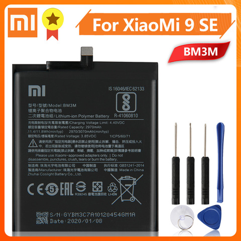 Xiao Mi Xiaomi Mi BM3M Phone Battery For Xiao mi Mi9 SE XiaoMi MI9SE 3070mAh Original Replacement Battery + Tool ► Photo 1/6