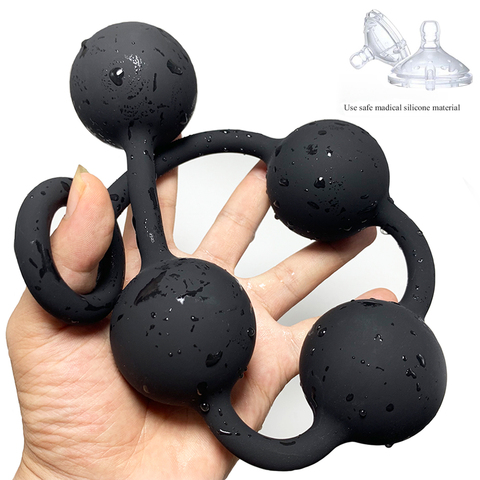 Large Anal Beads Silicone Butt Plug Sex Products For Adults Erotic Toys Anal Balls For Woman Gay Men Anus Dilator Intimate Goods ► Photo 1/6