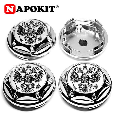 4Pcs/lot 68MM Car Styling Coat of Arms of Russia Eagle Emblem Car Wheel Hub Cap Automobiles Rim Decorating Logo Auto Accessories ► Photo 1/6