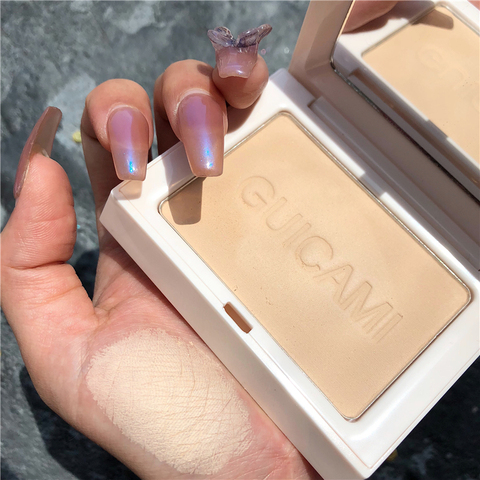 GUICAMI Brand Face Base Pressed Powder Makeup Matte Shimmer Fix Palette Concealer Contour Nude Compact Cosmetics With Puff ► Photo 1/6