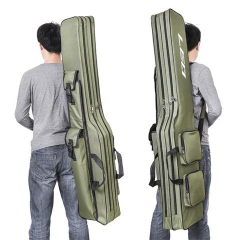 1.3m Portable Folding Fishing Rod Bag 2 Layer Fishing Pole Gear Tool Storage Case Backpack Fishing Equipment Fishing Reel Bag ► Photo 1/6