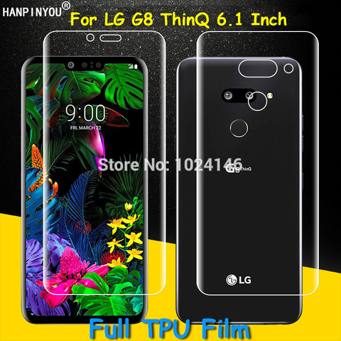 Front / Back Full Coverage Clear Soft TPU Film Screen Protector for LG G8 ThinQ 6.1