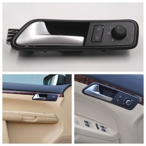 Cafoucs Car Inside Door Handle with Safety Door Lock Swith and Rearview Mirror Control Knob Switch For Volkswagen VW Touran ► Photo 1/6
