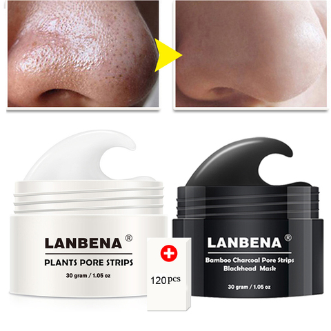 LANBENA Blackhead Remover Mask Facial From Black Dots Remove Blackhead Peeling Pore Strip Fabric Acne Nose Mask Repair Skin Care ► Photo 1/6