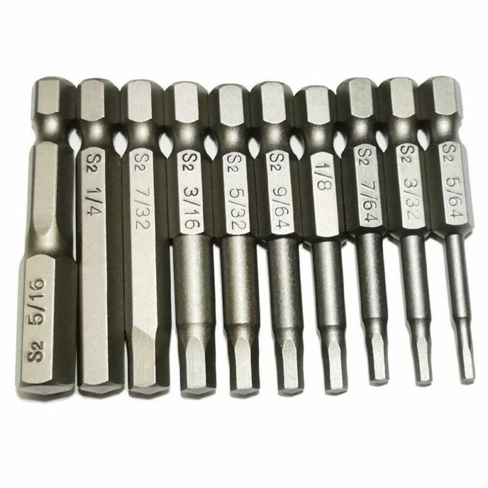 10pcs Imperial Hex Shank Screwdriver Bits Allen Wrench Drill Bit Magnet Tips Quick Release Screwdriver Bit Screwdriver Bits Hand ► Photo 1/6