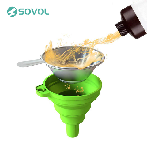 Sovol 3D Printer Resin Filter Silicone Collapsible Funnel Stainless Steel Strainer for SLA DLP LCD ELEGOO Mars Anycubic Photon ► Photo 1/6