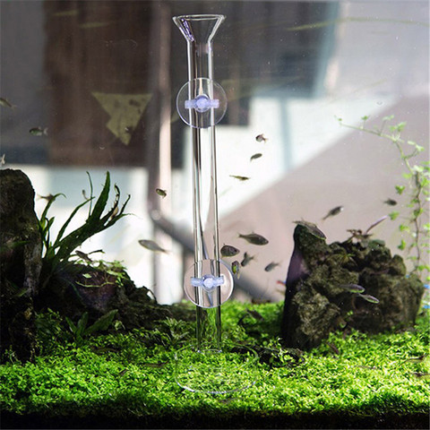 High Quality Aquarium Glass Feeder Transparent Tube Bowl Fish Shrimp Feeding Food with 2pcs Suction Cups Safe ► Photo 1/5