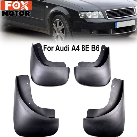 Set Molded Car Mud Flaps For Audi A4 B6 2002-2005 8E Mudflaps Splash Guards Mud Flap Mudguards Fender Styling 2004 2003 ► Photo 1/6