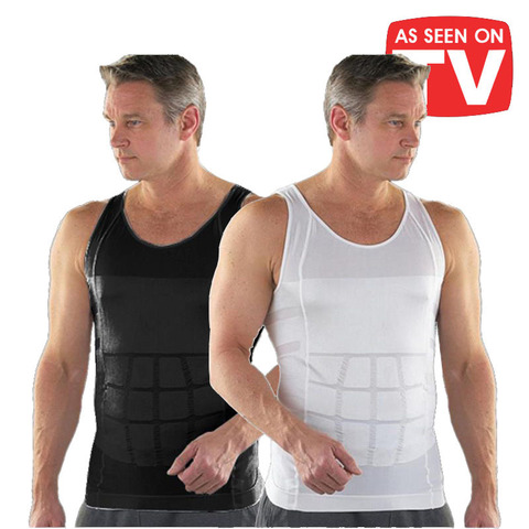 2022 Men Slimming Body Shaper Tummy Shaper Vest Slimming Underwear Corset Waist Waist Cincher Men Bodysuit Waist traine Dropship ► Photo 1/6