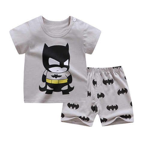 2022 Kids Clothes Toddler Boys Cartoon Outfits Baby Girls Summer Tees Suits 1 2 3 4 Years Children Clothing T-shirt + Shorts ► Photo 1/6