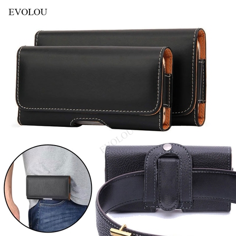 Leather Case Pouch for Samsung S21 Plus S21 Ultra A72 A52 A32 A12 A42 M51 M31 Prime M21 M11 S20 FE Belt Clip Holster Waist Bag ► Photo 1/6