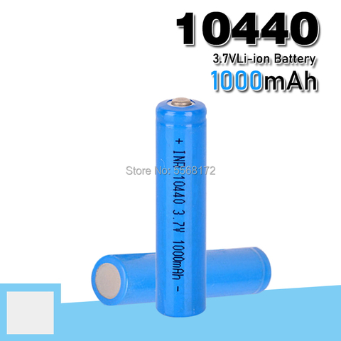 10440 capacity Battery 1000mAh 3.7V Rechargeable Lithium ion AAA Batteries Button Top Li-ion Batteries FLASHLIGHT SHAVER ► Photo 1/6