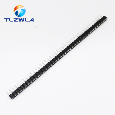 10pcs/lot 2.54mm Pin Header Female Single Row 40 Pin 2.54mm Round Pin Connector 1x40 ► Photo 1/1