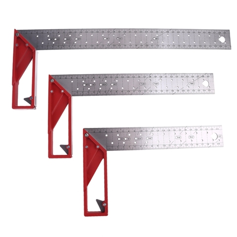 45/90 Degree Triangle Square Ruler 30cm Stainless Steel Right Angle Ruler Woodworking Try Square for Multiple Purposes Carpenter ► Photo 1/6