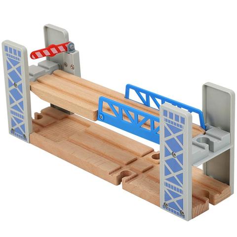 Wooden Double Deck Bridge Overpass Toy DIY Train Tracks Railway Scene Accessory ► Photo 1/6