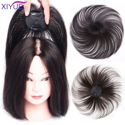 Replacement Piece Hair Covering White Hair Natural Invisible Seamless Wig Clip In Hair Bangs Hairpiece Synthetic Fake Bang Hair ► Photo 1/6