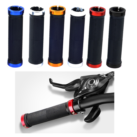 2pcs Cycling Bicycle Double Lock On MTB Handlebar Grips Road Mountain Bike Anti-slip Set Bike Handlebar Hand Cover ► Photo 1/6