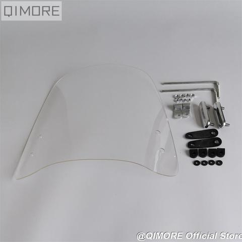 Scooter Windshield / Scooter Windscreen (2.5mm thick, PC material, mounting accessories included,tough packaging) ► Photo 1/6