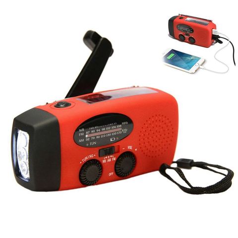 2022 Multifunctional Hand radio Solar Crank Dynamo Powered AM/FM/NOAA Weather Radio Use Emergency LED Flashlight and Power Bank ► Photo 1/6