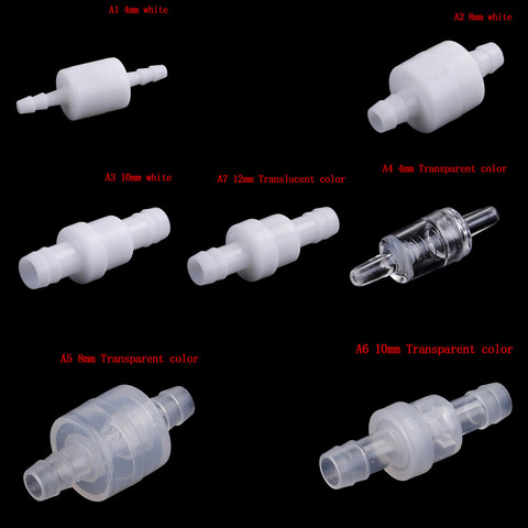 4 mm/ 6mm / 8 mm/ 12mm Plastic One Way Inline Check Valve Gas Air Liquid Water Fluids Valve ► Photo 1/6