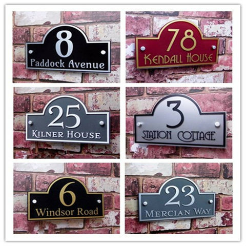 Customized 250x150mm Modern Outdoor Frosted Plaque Acrylic Door Number Address Home Sign ► Photo 1/6