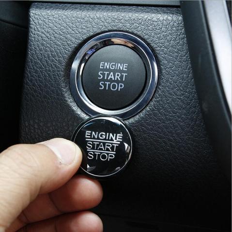 Car Engine Start Stop Button Sticker Cap Trim Cover For 2022 Toyota CHR C-HR Highlander 2022 Car Interior Accessories ► Photo 1/6