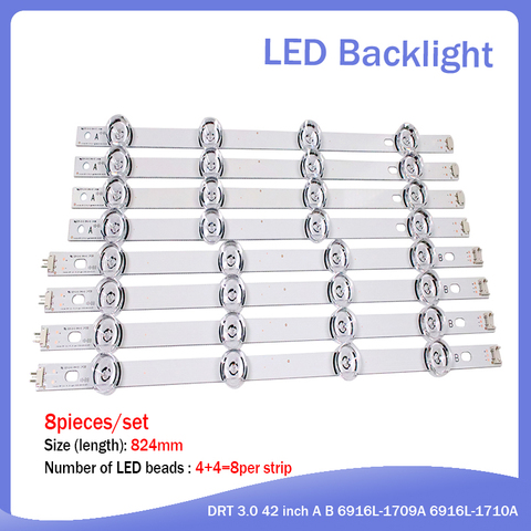 LED Backlight strip 8 Lamp For LG 42 inch TV INNOTEK DRT 3.0 42