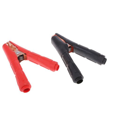 2X Metal Car Battery Clips Crocodile Alligator Test Clamps 1000A 75mm Red&Black ► Photo 1/6