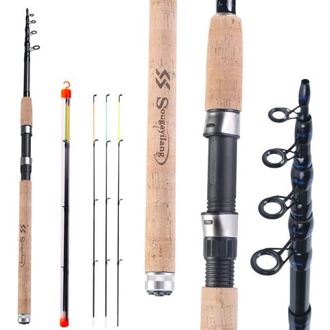 Sougayilang L M H Power Feeder Fishing Rod Spinning /6 Sections Carbon Fiber Travel Rod 3.0M 3.3M 3.6M With Free Spare Tip ► Photo 1/6
