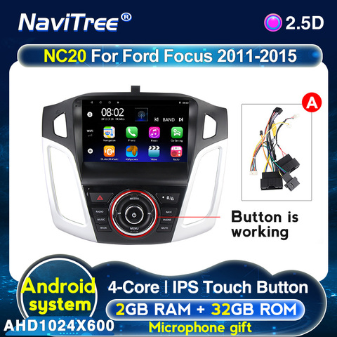 For Ford Focus 3 Mk 3 2011 - 2022 Car Radio Multimedia Video Player Navigation GPS Android 2G+32G IPS support rear camera ► Photo 1/6