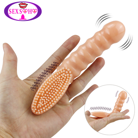 Powerful Dancer Finger Dildo Vibrators G Spot Nipple Clitoris Anal Stimulator Personal Fingers Body Massagers Sex Toys For Woman ► Photo 1/6