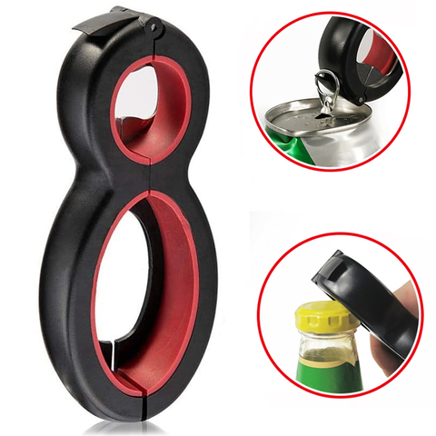 6 In 1 Multi Function Jar Twist Bottle Opener, 6 In 1 Can Opener , All In  One Jar Gripper Can Wine Beer Lid Twist Off Jar Opener Claw