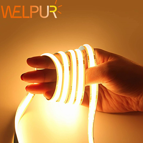 COB LED Strip LEDs High Density Flexible COB LED Lights DC12V  white warm LED Tape RF controller Power Adapter 1m 2m 3m 5m ► Photo 1/6